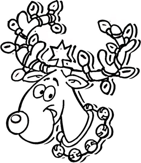 Reindeer Face Coloring Pages - Part 3